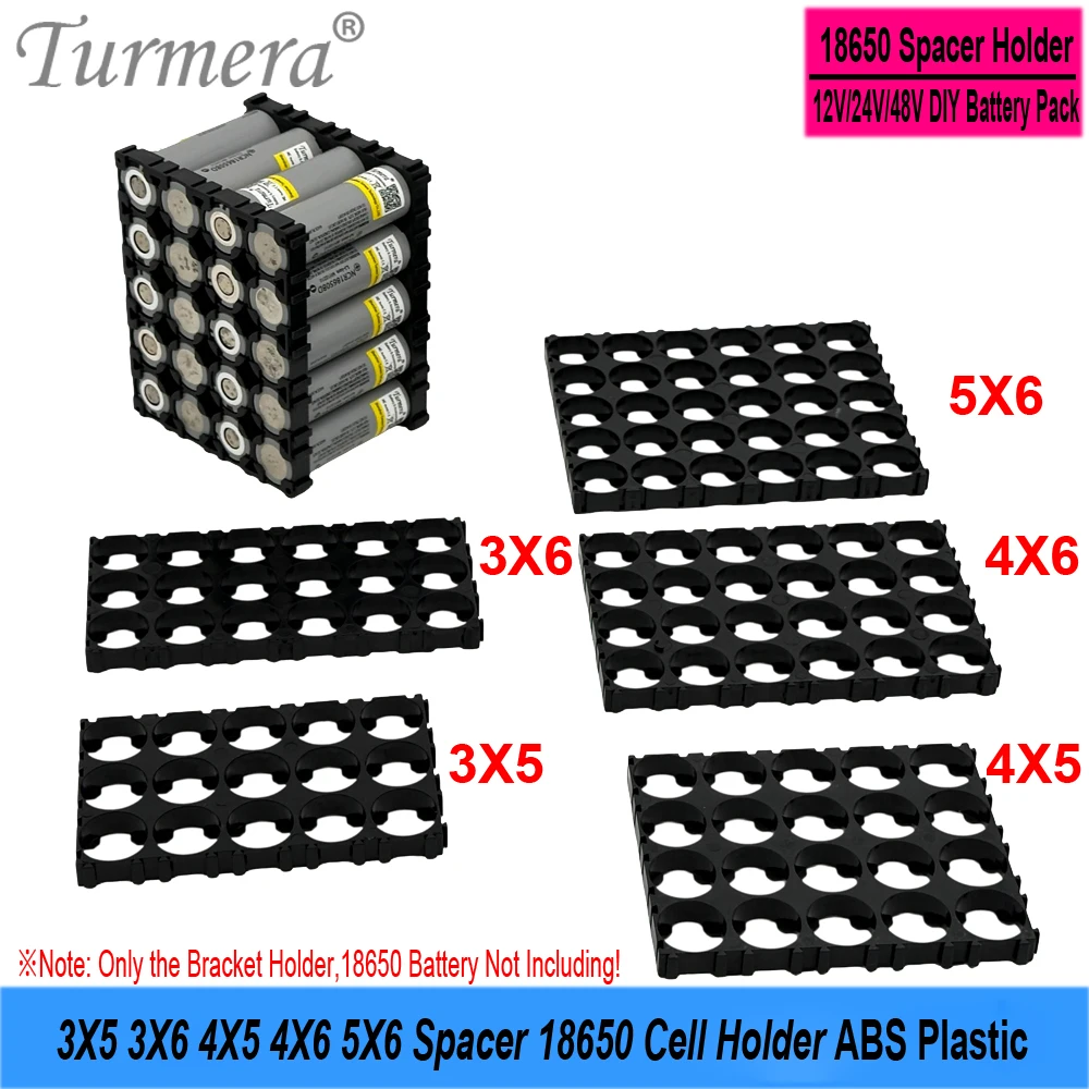 Turmera 18650 Halter 3X5 3X6 4X5 4X6 5X6 Batteriehalterung 2P 3P 4P Schweißnickelabstand Loch 20,25 mm für 12V 48V Batteriepack Image