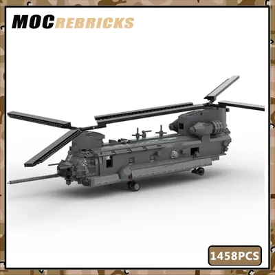 WW2 Militarys US Special Forces Combat Hubschrauber Beoing MH-47G Chinook Technologie Ziegel Spielzeug MOC Baustein Set Weihnachtsgeschenke Image