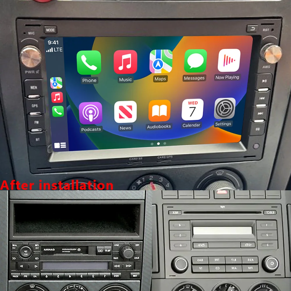 CHSTEK Autoradio für VW Passat B5 Golf 4 Polo Multivan T5 Jetta Seat Bora Transport Carplay Auto Android 13 WIFI 4G GPS RDS BT Image