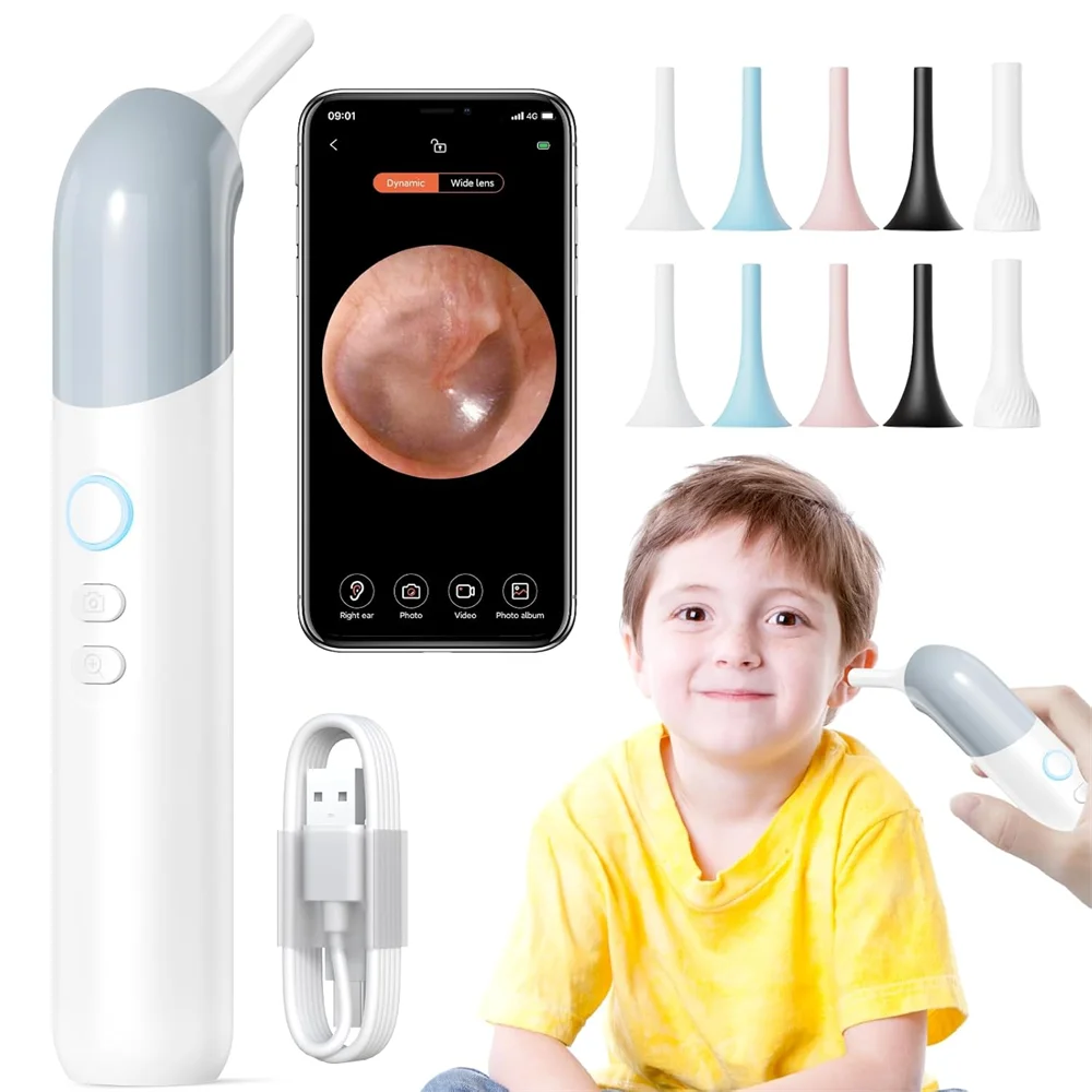 Wifi Ohr Clearing 3,2mm Objektiv 1080P HD Drahtlose Ohr Kamera Ohrenschmalz Entfernung Werkzeuge Mit 4 LEDs für Homecare Unterstützung Android IOS Image