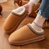 Casual Plattform Hausschuhe Frauen Hause Flauschigen Luxus Designer Winter Schuhe Damen Flache Fuzzy Pelz Dias Mode Schuhe Elegant