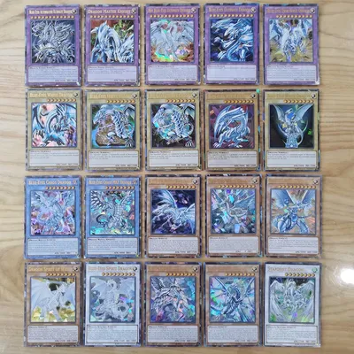 72 Teile/schachtel Yu-Gi-Oh! Seltene Laser-Flash-Kartenspielzeug Yugioh Blue-Eyes White Dragon Ägyptischer Gott Tischspiele Wettbewerbsfähige Papierkarten Image