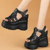 Pumps Schuhe Frauen Plus Größe 44 45 46 47 Echtes Leder Keile High Heel Gladiator Sandalen Sommer Mode Sneaker Große Größe Schuhe