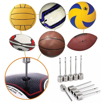 6/12Pcs Ball Luft Nadel Edelstahl Pumpe Pin Basketball Aufblasen Pumpe Nadel Fußball Aufblasbare Luft Ventil Adapter düse Image