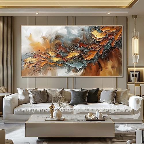 handgefertigtes Ölgemälde, Wandkunst, Dekoration, modern, handgemalt, abstrakte Textur, für Wohnzimmer, Heimdekoration, gespannter Rahmen, hängendes Gemälde/gerollte Leinwand (ohne Rahmen) Image