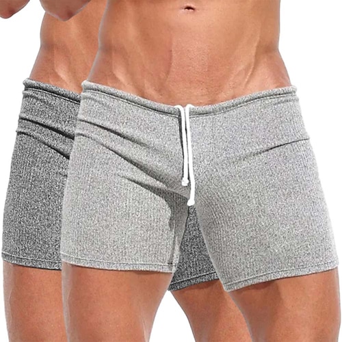 Herren Bermudashorts Sweat-Shorts Shorts Strandshorts Kordelzug Elastischer Bund Mehrfachpackung Einfach Komfort Sport Kurz Lässig Täglich Outdoor Urlaub Klassicher Stil Schlank Weiß Khaki Wei Image