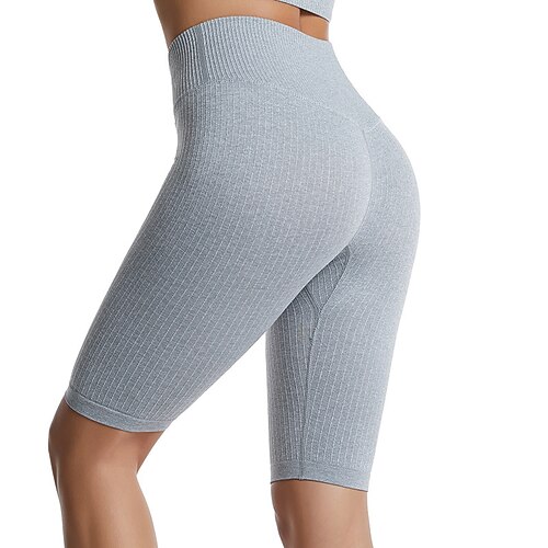 Damen Shorts Leggings Streetwear Lässig Knielang Hohe Taille Einfach Elastischer Bund Atmungsaktivität Dehnbar Urlaub Straße Alltagskleidung Bräunen Schwarz Leicht Rosa Rosa Sommer Normale Passform Image