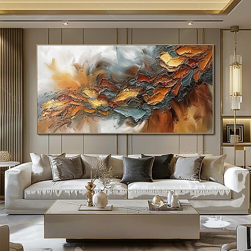 handgefertigtes Ölgemälde, Wandkunst, Dekoration, modern, handgemalt, abstrakte Textur, für Wohnzimmer, Heimdekoration, gespannter Rahmen, hängendes Gemälde/gerollte Leinwand (ohne Rahmen) Image