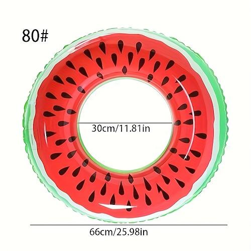 Aufblasbarer Schwimmring mit Wassermelone für Erwachsene – lustiges Wassersport-Schwimmzubehör aus PVC-Material, nicht elektrisch, spritzwassergeschützt, Partyspielzeug für Erwachsene, perfekt für die