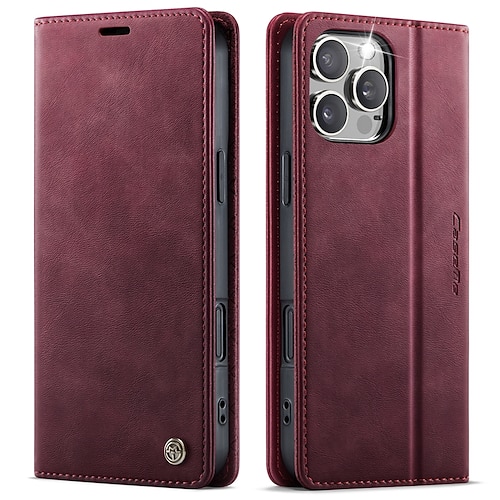 Handy Hülle Handyhüllen Für iPhone 17 Pro Max 17 Air 16 15 14 Pro Max Plus 16e 13 Pro Max Mini Brieftaschenhülle Mit Ständer Magnetisch Kartenfach Retro TPU PU-Leder Image