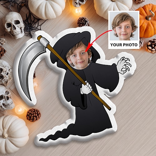 Halloween kundenspezifisches Gesichtskissen personalisiertes Fotominime-Wurfkissen humanoider Polster lustiger Gag-Jubiläums-Geschenk für ihn und sie Mini-Me-Puppenspielzeug Image