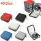 Pacchetto CD a compressione da 40 capacità Custodia portatile per CD DVD Borsa portaoggetti in EVA con cerniera per accessori per scatole CD per auto da ufficio domestico