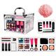 Makeup Starter Kit For Beginners - Portable Cosmetology Kit - Contour Palette Eyeshadow With Cases For Travel Theater Stage Daily Halloween Bridal Tween