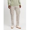 Cargohose JACK & JONES "JPSTKANE JJJONNIE CARGO", Herren, Gr. 33, Länge 32, gelb (moonbeam), Web, Obermaterial: 98% Baumwolle, 2% Elasthan, unifarben, modisch, loose fit knöchellang, Hosen