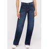 Relax-fit-Jeans ANGELS "LIZ WORKER", Damen, Gr. 38, Länge 28, blau (schwarz indigo used), Denim/Jeans, Obermaterial: 91% Baumwolle, 6% Polyester, 3% Elasthan, casual, relaxed fit lang, Jeans, mit großen Vordertaschen und Fade-Out Effekten