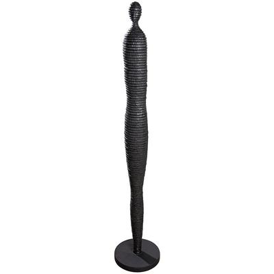 Dekofigur CASABLANCA BY GILDE "Skulptur groß Lorient schwarz", schwarz, B:19,5cm H:109cm T:19,5cm Ø:19,5cm, Kunstharz, Dekofiguren Image