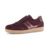 Plateausneaker GABOR, Damen, Gr. 41, lila (beere), Veloursleder, Glattleder, unifarben, sportlich, Schuhe, Freizeitschuh, Halbschuh, Schnürschuh mit gepolstertem Schaftrand