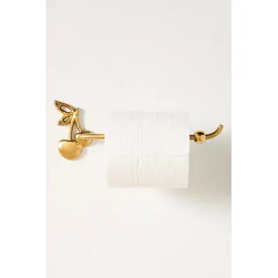 Mon Cheri Cherry Brass Toilet Roll Holder
