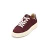 Sneaker MARC O'POLO "aus Rindleder in Cordoptik", Damen, Gr. 40, schwarz aubergine rot, Obermaterial: 100% Leder (Rind), unifarben, Schuhe