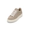 Sneaker MARC O'POLO "aus softem Veloursleder", Damen, Gr. 40, grau (taupe), Obermaterial: 100% Leder (Rind), unifarben, Schuhe