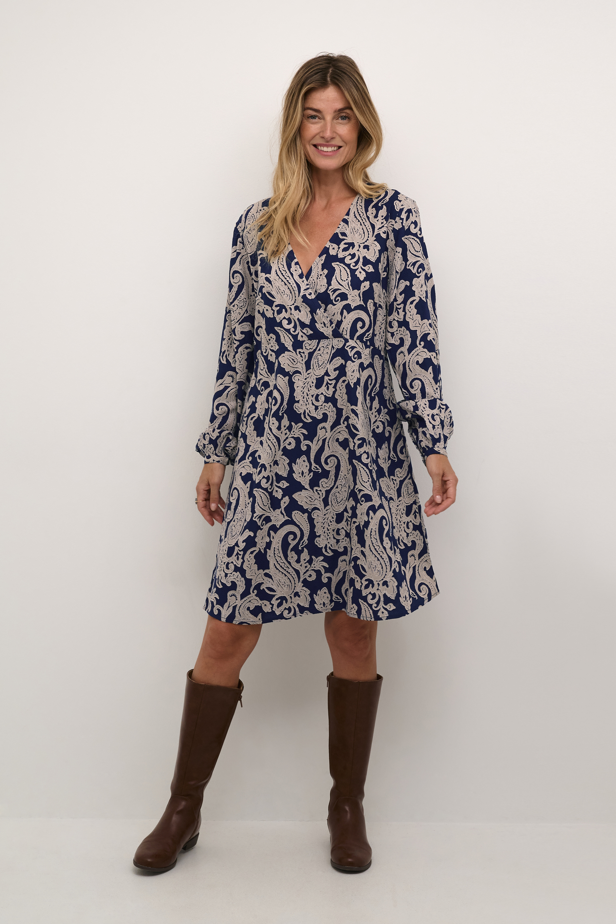 Kleid CRLucy A-shape blue multi EU 34 / UK 6