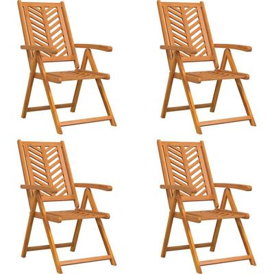 Gartenstühle 4 Stk. Verstellbar Massivholz Akazie Vidaxl Image