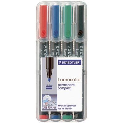 Lumocolor permanent compact dry safe 318-9WP4HZ Permanentmarker Schwarz wasserfest: Ja - Staedtler Image