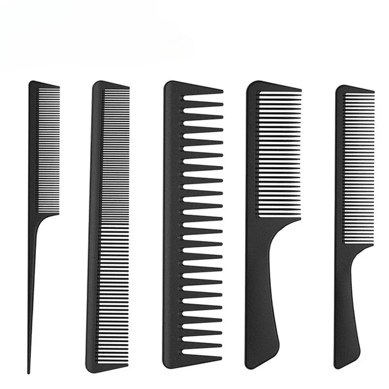 Schwarz Anti-statische Haar Kämme Friseur Kamm Ultra-dünne Flache Haar Kamm Für Männer Haar Cut Kamm Barber haar Styling Zubehör Image