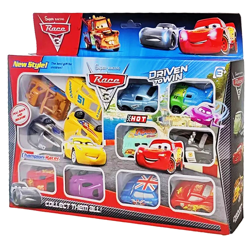 Neue Originalautos Disney Pixar Cars 3 Spielzeug Lightning McQueen Mini-Auto Rebound Car Jackson Storm PVC-Modell Geschenkboxen für Kinder Image