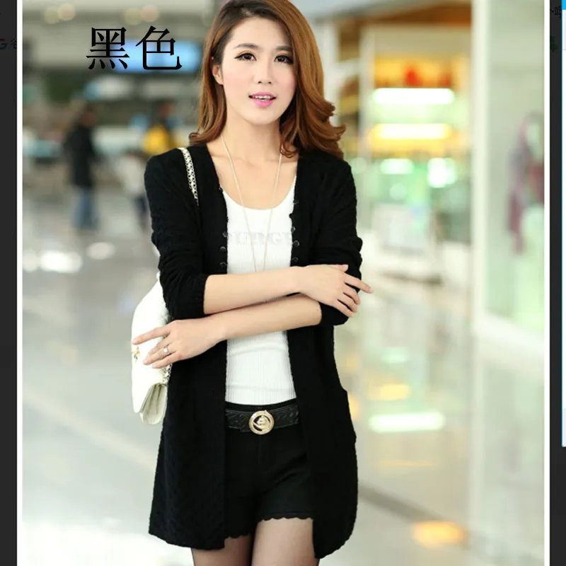 Musim Brian Dan Francisco Lued wanita Longgar Casual Hangat Lengan Santotowada Sebna Kardigan Defensa Poket Image