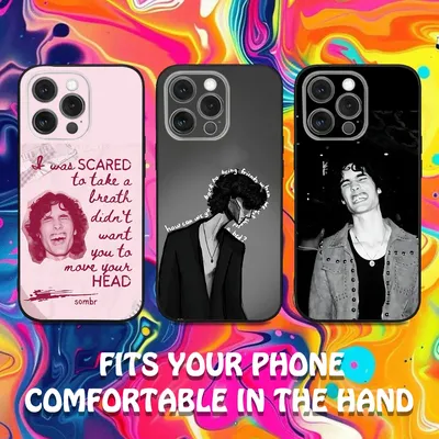 Singer Sombr back to friends Phone Case For iPhone 16,15,14,13,12,11,Pro,Max,Plus,X,XS,SE,E,Mini,Soft Silicone Black Case