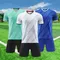 Maillot de football à manches courtes pour hommes, maillots de football trempés, ensembles de vêtements de football, uniformes de football à manches courtes, survêtement de football pour adultes