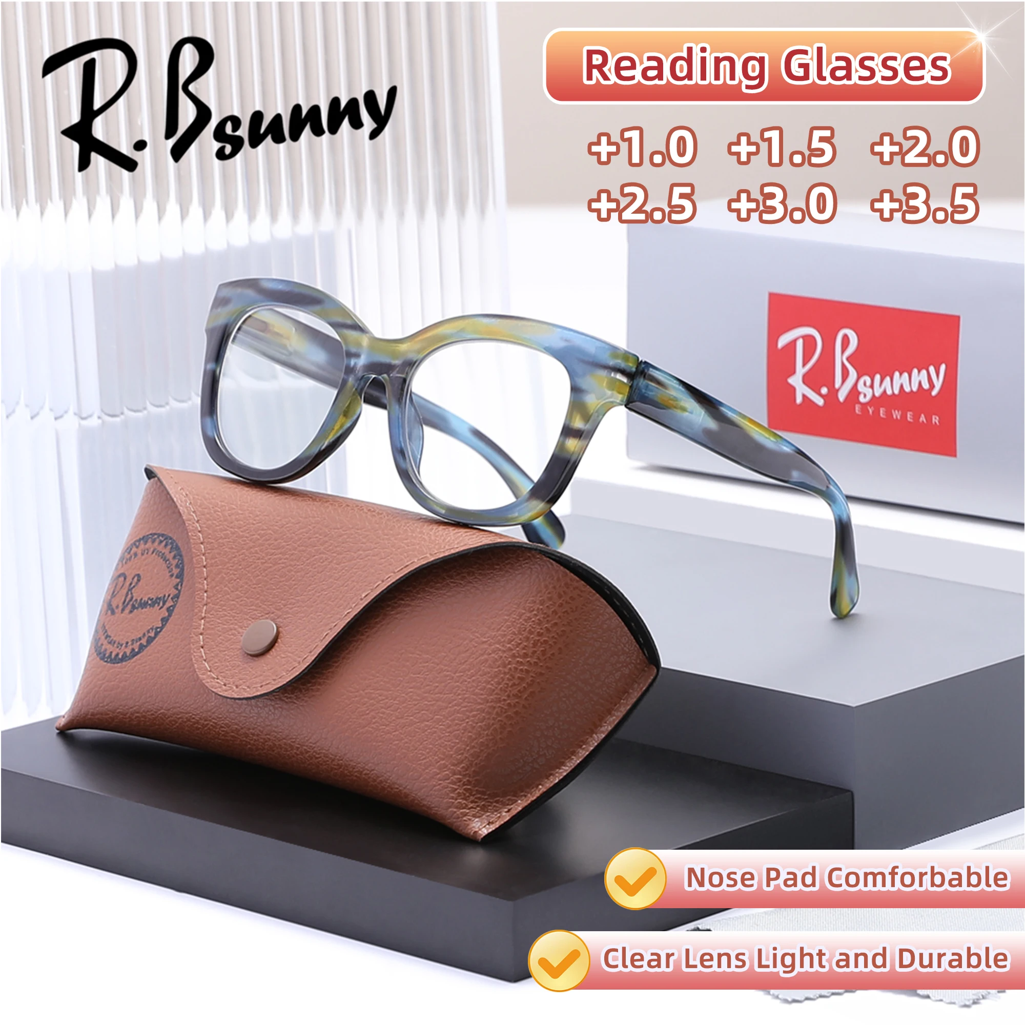 Lesebrille Mode Cat Eye Rahmen Anti Blau Licht Presbyopie Brillen +1,0 + 1,5 + 2,0 + 2,5 + 3,0 + 3,5 Image