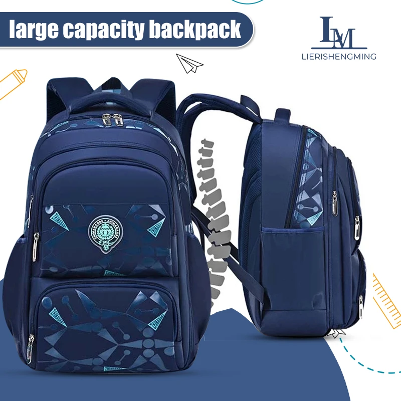 Sac à dos pour enfants école primaire étudiant garçons cartable Grade 1-6 sac à dos léger étanche