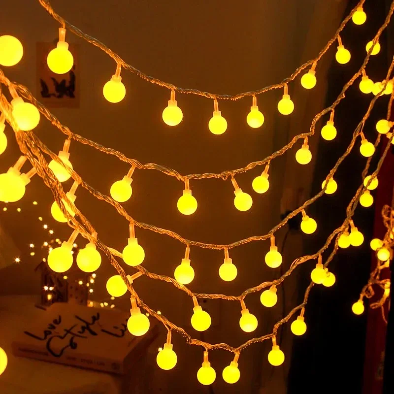 USB/Batterie Power LED Lichterketten Globus Lichterketten Im Freien Wasserdichte Lampe Garten Hochzeit Ball Lichterkette Weihnachten Dekor