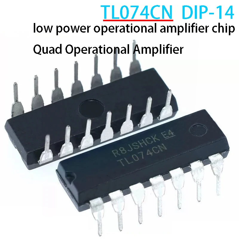 10PCS TL074CN DIP-14 074CN low power operational amplifier chip four channel in-line TL074 DIP14