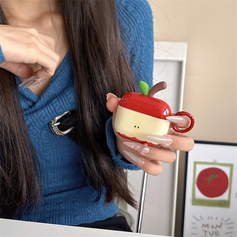 3D Obst Kette Anhänger Kopfhörer Fall für Airpods 1 2 3 4 Abdeckung INS Korea für Airpod Pro Pro 2nd Fundas Fällen schützen Coque Image