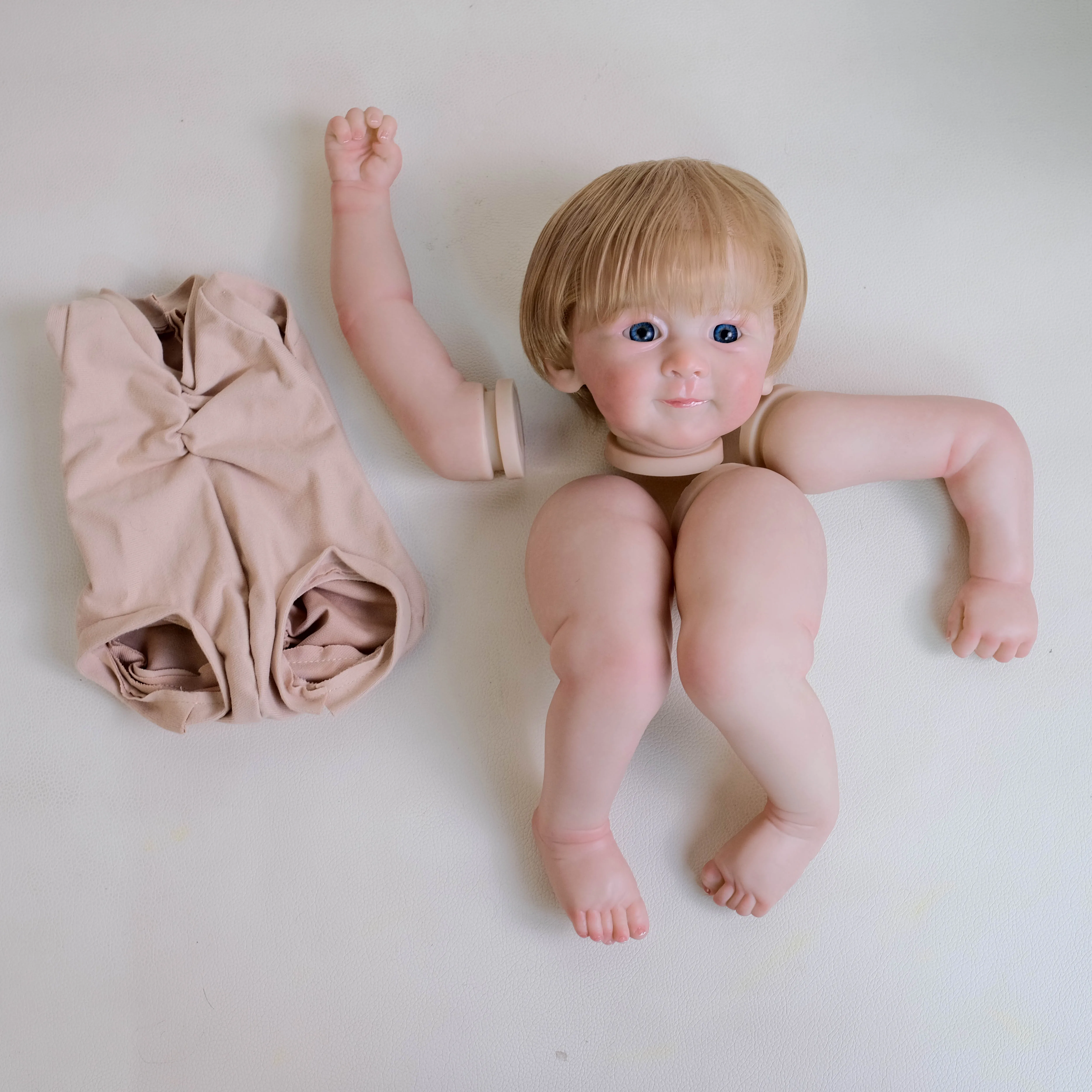 NPK 20-Zoll-Prinz-Henry-Puppenbausatz mit verwurzelten Haaren – lebensechte wiedergeborene Baby-DIY-Spielzeugteile, bereits bemalt Image