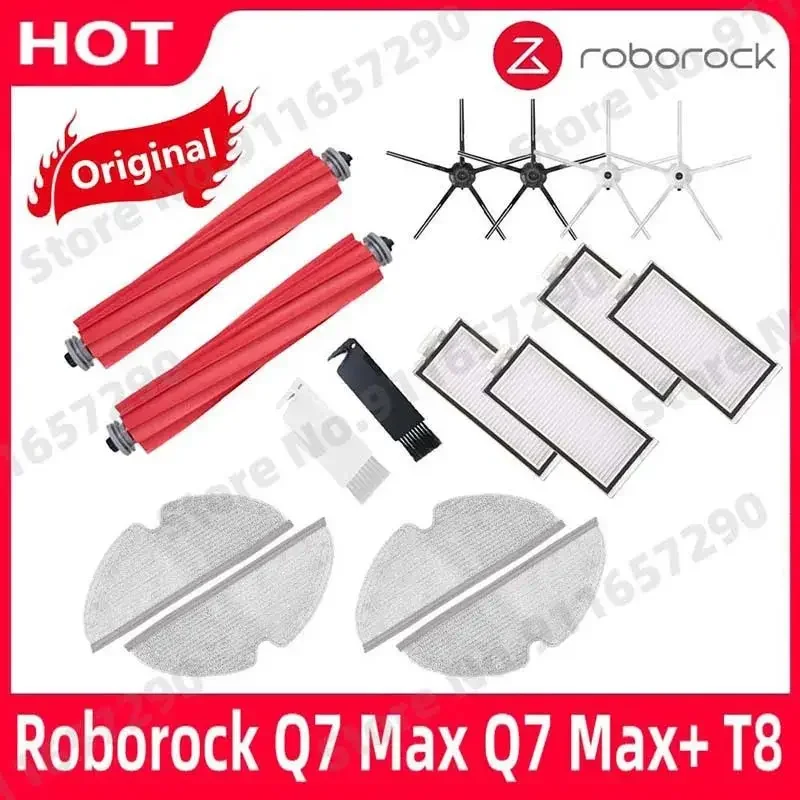 Original Roborock Q7 Max Q7 Max+ T8 Hauptbürste Waschbar Hepa-Filter Seitenbürste Mopptuch Roboter Staubsauger Zubehör Image