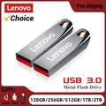 Lenovo Chiavetta USB 3.0 in metallo da 2 TB Chiavetta USB ad alta velocità da 1 TB 512 GB 256 GB Chiavetta USB portatile Memoria impermeabile Disco flash USB