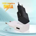 Alimentatore per caricabatterie da muro USB da 5 W Alimentatore da viaggio portatile universale da 5 V 1 A compatibile con Samsung iPhone