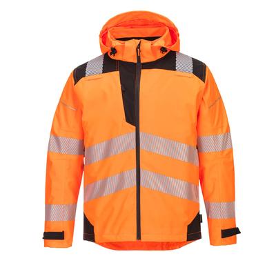 Portwest PW3 Hi-Vis Extreme Rain Jacket, Orange/Black, Size S, Each (PW360OBRS)
