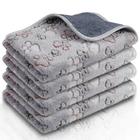 Reginary 4 Pcs Waterproof Guinea Pig Blankets Washable Small Animal Fleece Bedding Absorbent Guinea Pig Cage Liners Reusable Pet Pee Pad Sleep Mat for Hamster Ferret(Adorable Paw,24 x 16 Inch)