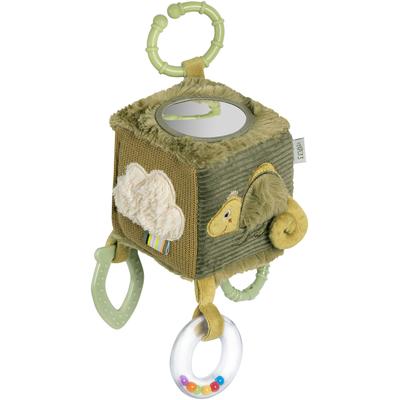 Greifspielzeug FEHN "Lazy, Crazy & Pink, Activity-Würfel Chamäleon", grün (khaki, olive), Greifspielzeug, KinderB:10cm H:10cm L:10cm, Plüsch, Softvelour, B:10cm H:10cm L:10cm Image