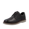 Schnürschuh RIEKER, Herren, Gr. 41, grau (dunkelgrau), Glattleder, unifarben, klassisch, Schuhe, Halbschuh, Business-Schnürer in bequemer Form