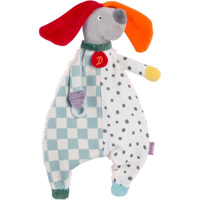 Kuscheltuch FEHN "Schmusetuch Hund NATUR", Baby, bunt, Plüsch, Softvelour, Nicki, Schnuffeltücher, Enthält Bio-Baumwolle