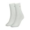 Socken TOMMY HILFIGER "TH WOMEN SOCK CASUAL 2P", Damen, Gr. 35-38, weiß, Baumwollmischung, Polyamid, Elasthan, unifarben, elastisch, Socken, mit flacher Zehennaht
