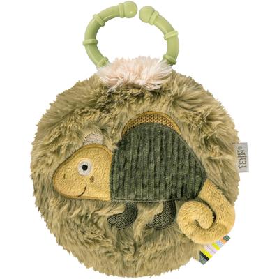 Greifspielzeug FEHN "Lazy, Crazy & Pink, Stoffbuch Chamäleon", grün (khaki, olive), Greifspielzeug, KinderB:13cm H:2,3cm L:13,6cm, Plüsch, Softvelour, Nicki, B:13cm H:2,3cm L:13,6cm