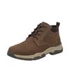 Schnürboots RIEKER, Herren, Gr. 41, braun (dunkelbraun), Glattleder, sportlich, Schuhe, Stiefelette, Casual Boots mit Schaftrandpolsterung, TEX-Membran