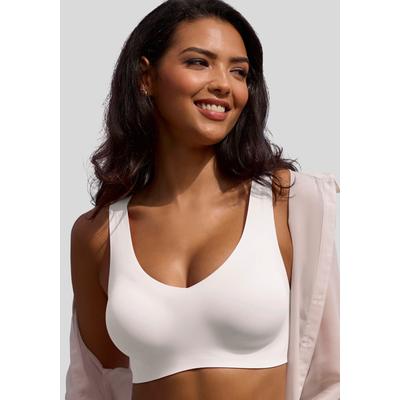 Bralette-BH NUANCE, Damen, Gr. M (40/42), N-Gr, weiß, Microtouch, Obermaterial: 82% Polyamid, 18% Elasthan, Basic, BHs, SEAMLESS, ohne Bügel, mit integriertem Push-up Kissen, Basic Dessous Image